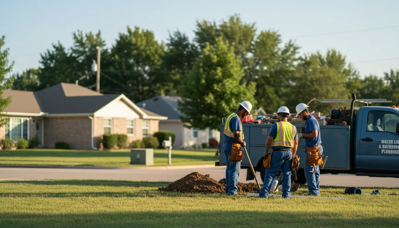 Residential water line and bathroom plumbing service in Bangor, PA